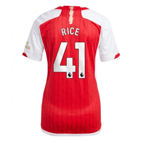 Fotballdrakt Dame Arsenal Declan Rice #41 Hjemmedrakt 2023-24 Kortermet